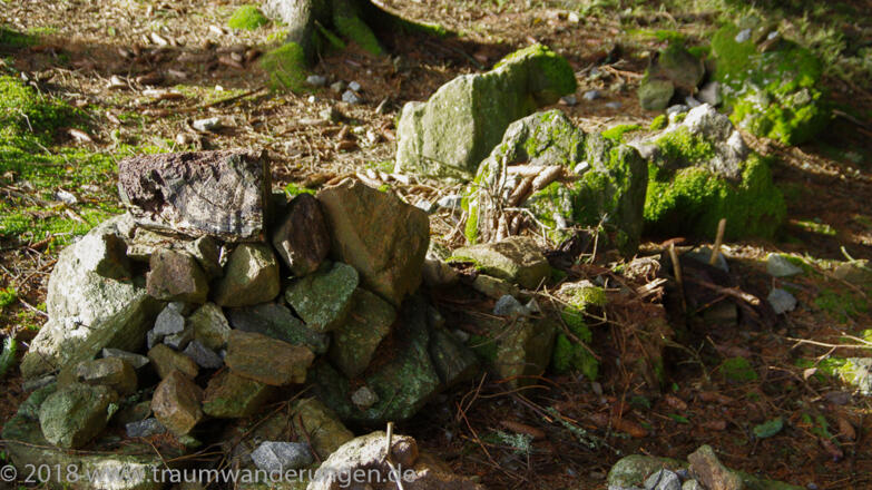Gneis und Granit im Wald