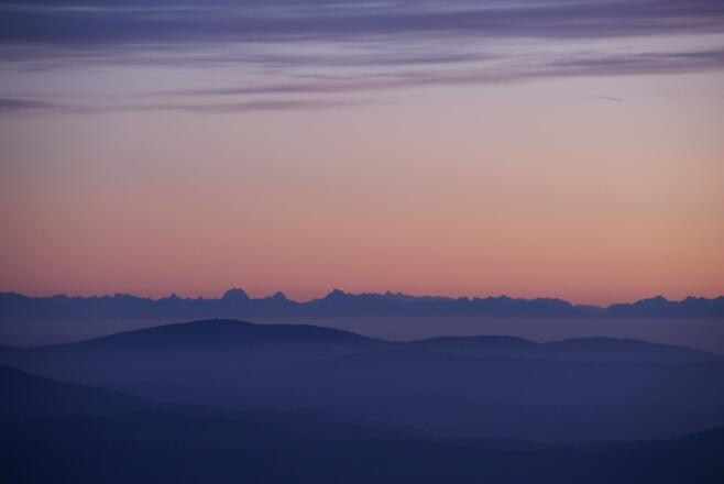 Fernblick zu den Alpen