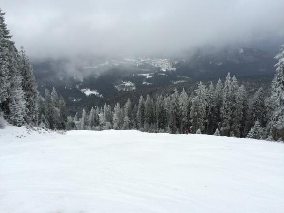 Abfahrt &quot;Osthangverlängerung&quot; und die Ortschaft Eisenstein
