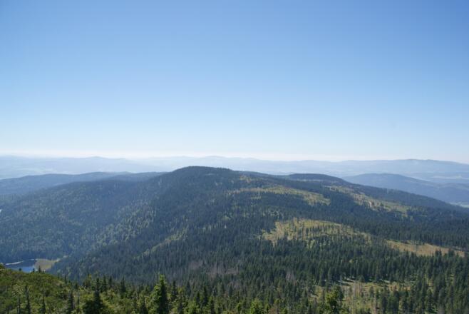 Blick vom Großen Arber nach Süden