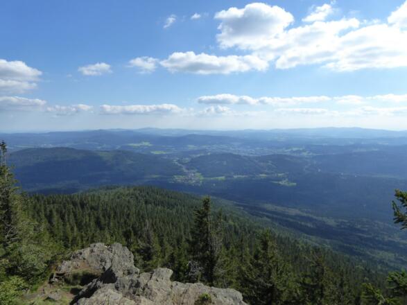 Blick hinunter auf Zwiesel