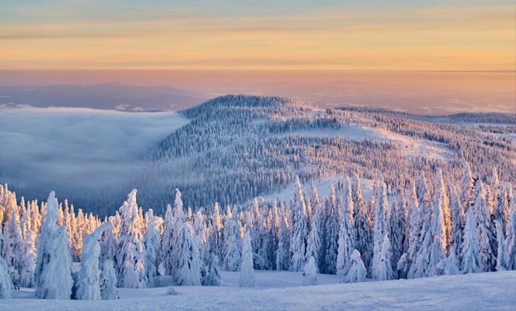 Sonnenuntergangsstimmung am Großen Arber