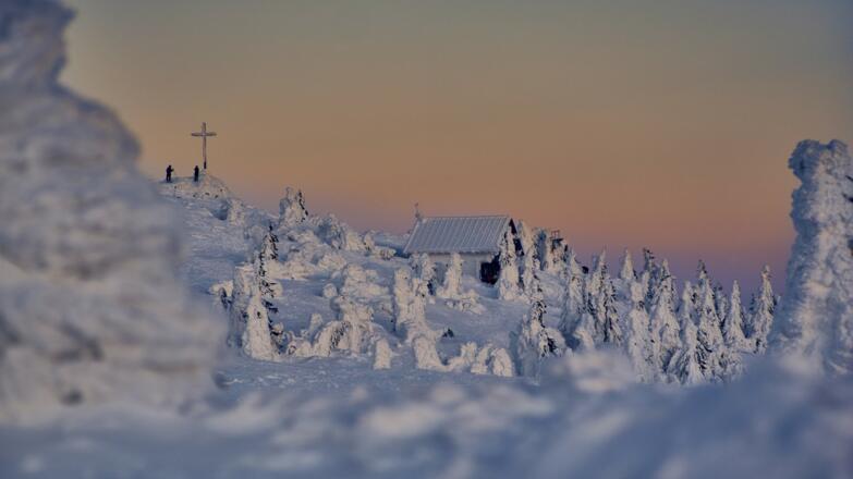 Sonnenuntergang am Großen Arber