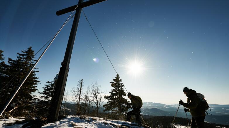 Gipfelkreuz kleiner Arber