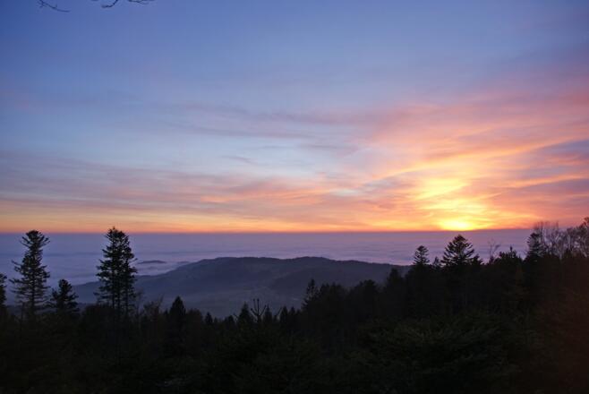 Sonnenuntergang vom Hadriwa-Höhenweg