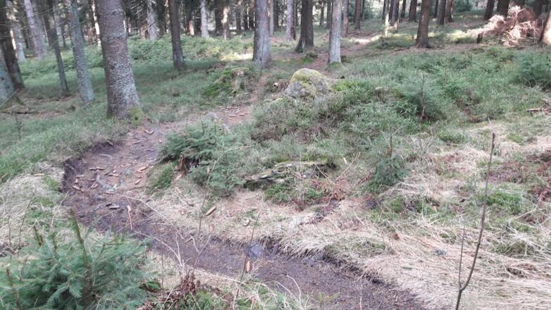 Streckenabschnitt mit enger Kurve