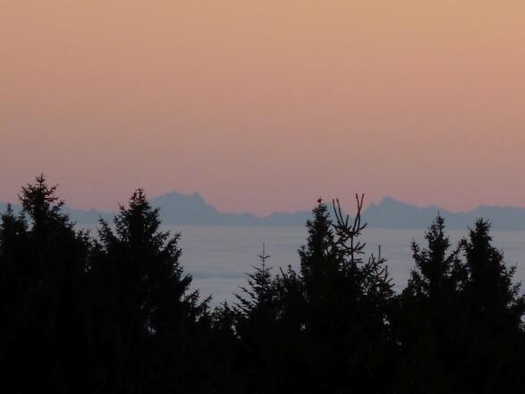 Watzmann und Hochkalter vom Weg nach Maibrunn