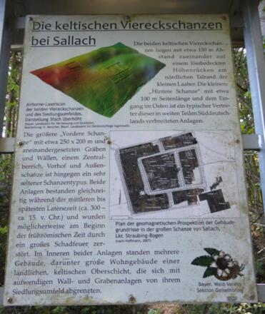 Viereckschanze - Vordere Schanze - Infotafel