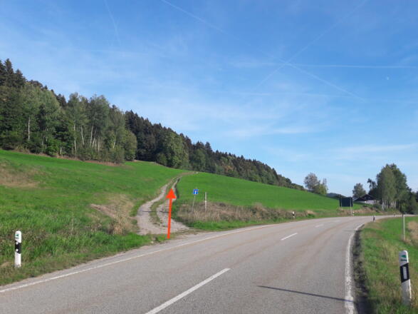 E8-Abbiegung nach Hintersollach