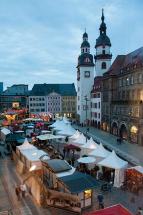 Chemnitzer Markt von oben