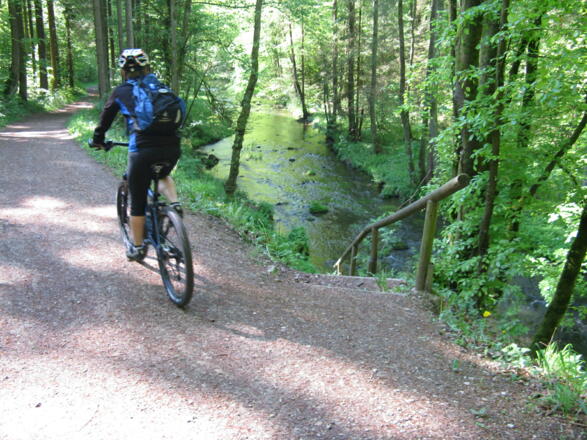 Am Anfang auf breitem Weg im oberen Püttlachtal!