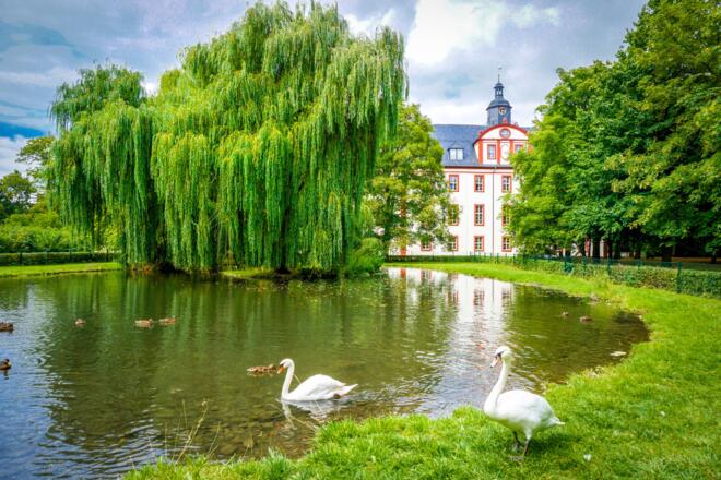 Schlosspark und Teich - Saalfeld