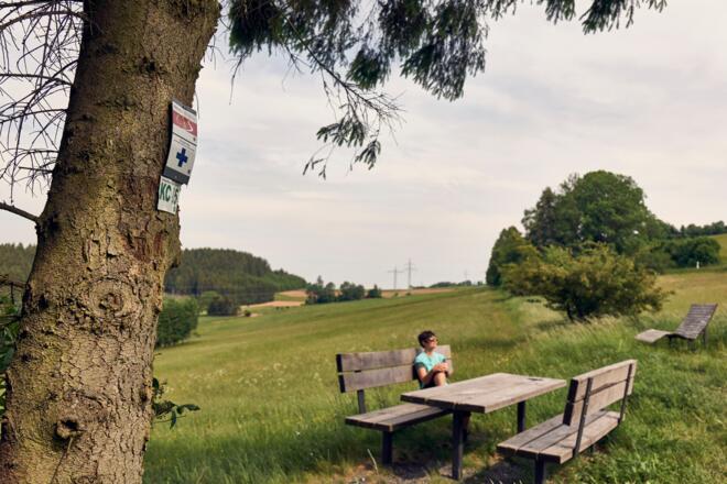 Rast auf dem FrankenwaldSteig