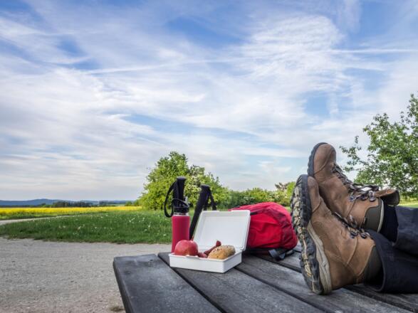Wanderpause auf der Kirchleuser Platte