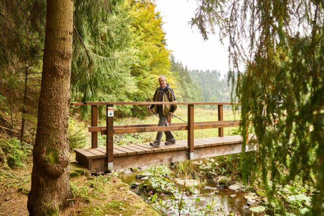 Bachüberquerung auf dem FrankenwaldSteig
