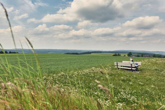 Sitzgruppe mit Aussicht bei Lauenhain