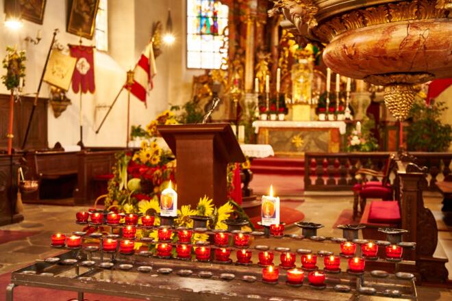 In der Wallfahrtskirche in Glosberg