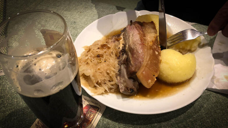 Schäuferla mit Schlenkerla beim &quot;Huber&quot;