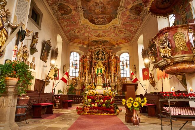 In der Wallfahrtskirche in Glosberg