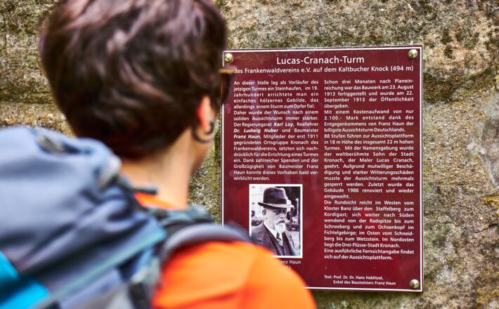 Infotafel am Lucas-Cranach-Turm