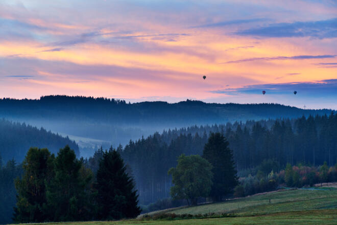 Sonnenaufgang bei Steinbach am Wald