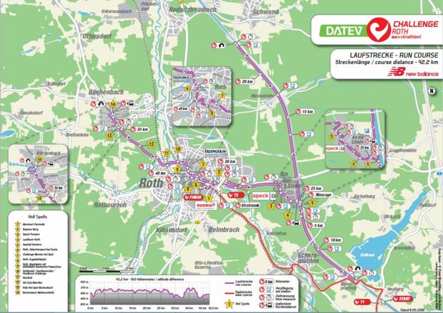 Laufstrecke Challenge Roth