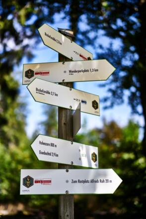 Wegweiser bei Hohenzorn