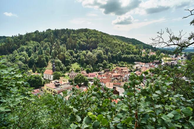 Blick auf Wirsberg vom Kaiserdenkmal aus