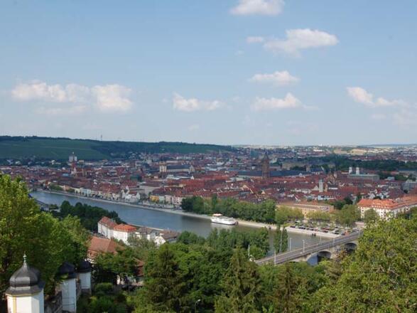 Blick auf Würzburg vom Käppele aus