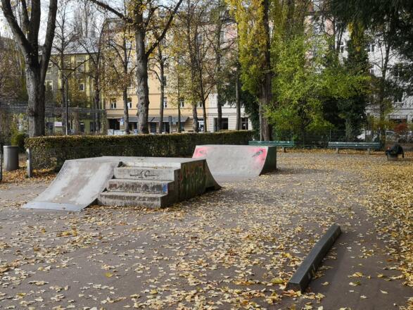 Doppelseitige Coping Ramp mit Treppe