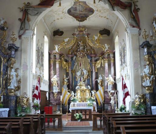 Blick in Kirche in Sonderhofen
