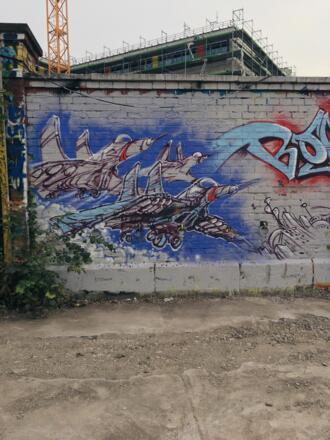 freie Street Art Gestaltungsfläche beim Bahnwärter Thiel