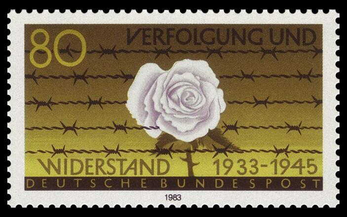 Briefmarke Weiße Rose &quot;Verfolgung und Wiederstand&quot;