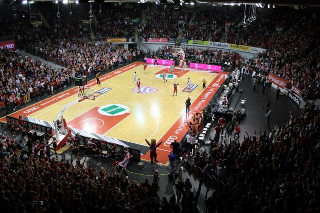 Audi Dome bei einem Spiel des FC Bayern Basketball