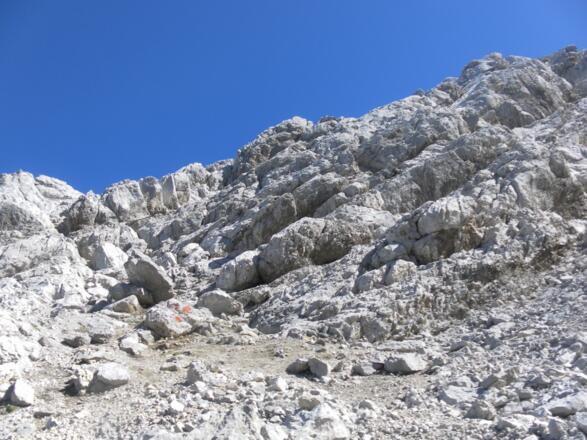 Einstieg in die Südflanke