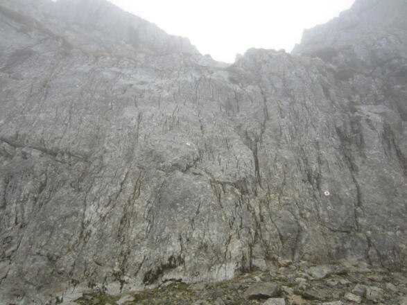 eine der Kletterstellen während des Abstiegs