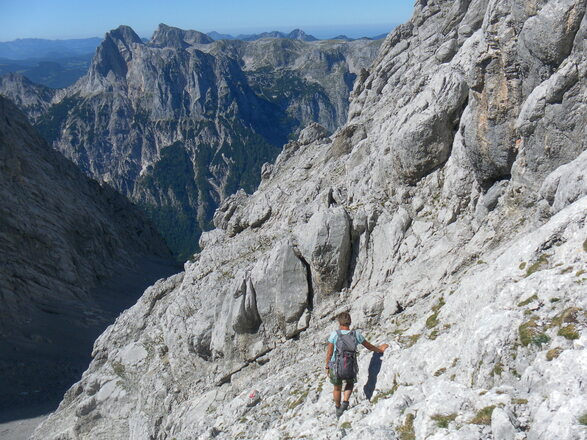 Südflankenabstieg vor Mühlsturzhorn