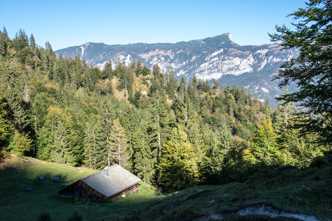 Die Mitterkaser Alm im Lattengebirge