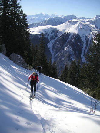 in der steilen Südwestflanke