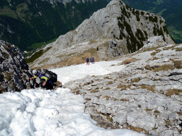 Abstieg, kurz vor dem Schönen Fleck