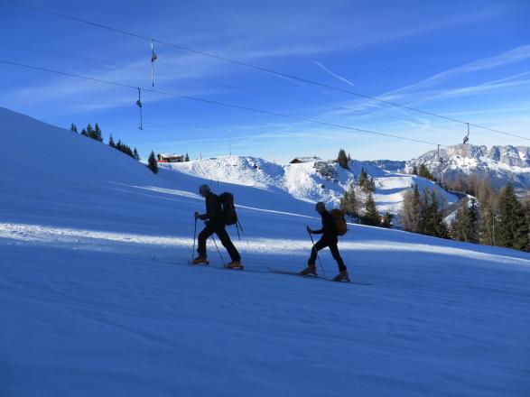Aufstieg im Bereich des Gipfelliftes