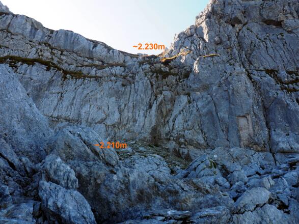 Schlüsselstelle (II) um 2.220m
