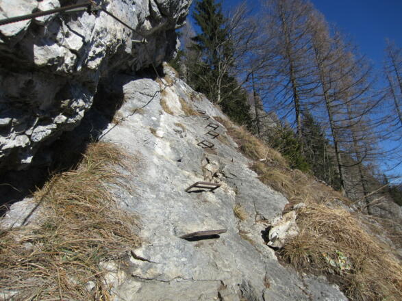 versicherte Stellen am Rinnkendlsteig