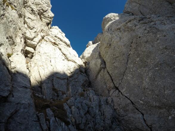 zuletzt leicht links in den Ausstiegskamin