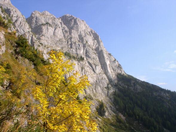 Aufstieg am Böslsteig mit Schottmalhorn