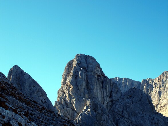 Schärtenspitze von Norden beim Übergang zum Steinfeldkreuz