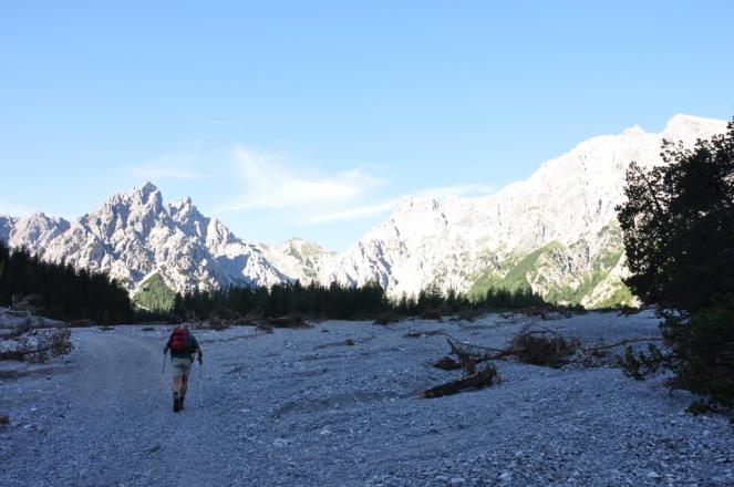 Watzmanntour 2. Tag - Das weitläufige Wimbachtal mit seinen umliegenden Gipfel