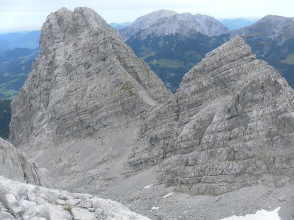 Watzmannfrau oder Kleiner Watzmann, 1.+2.Kind, Göll dazwischen