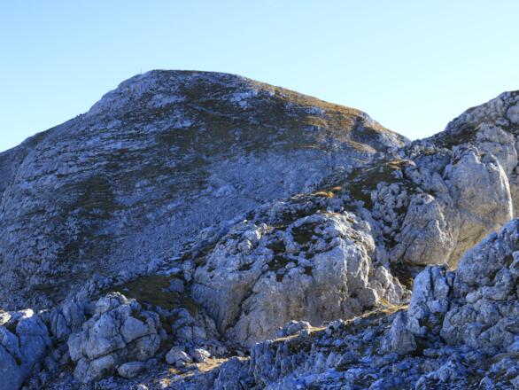 Blick vom Ausstieg zum Wagendrischlhorn, dass man in 15 Minuten erreicht