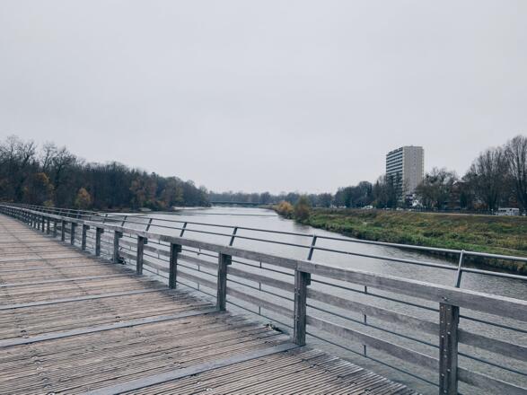 Blick vom Flauchersteg